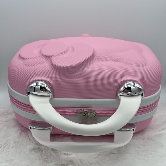 โญ๏ธ  Hello Kitty Cosmetic Makeup Travel Carry On Hard Shell Bag  Case โญ๏ธ - Picture 3 of 9
